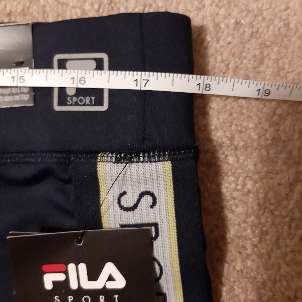NEW FILA SPANDEX ATHLETIC SHORTS SIZE XL BLUE - Picture 9 of 11